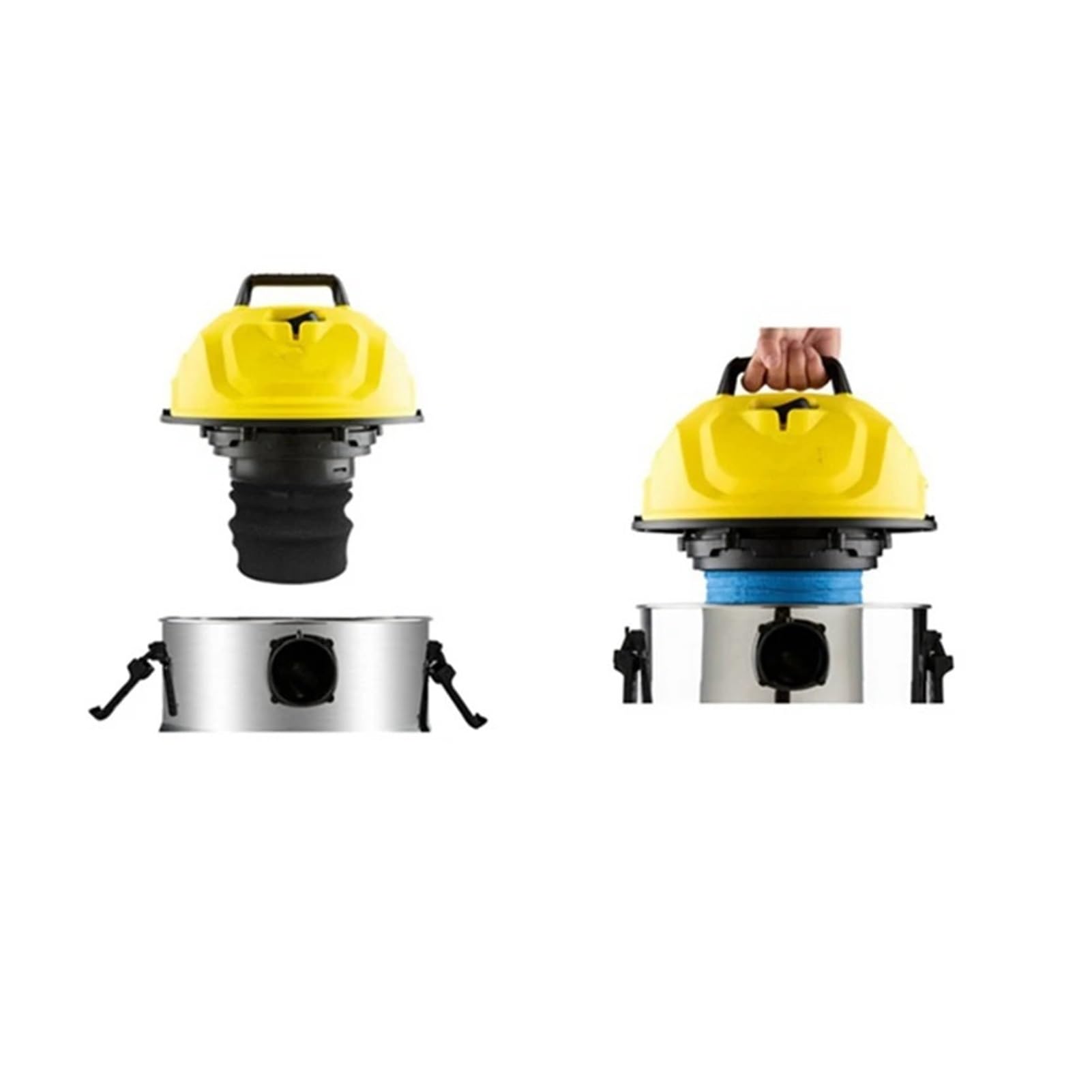 Bolsas de Filtro Textil Filtro de Espuma húmeda y Seca Filtro HEPA Compatible con Piezas de aspiradora Karcher MV1 WD1 WD2 WD3