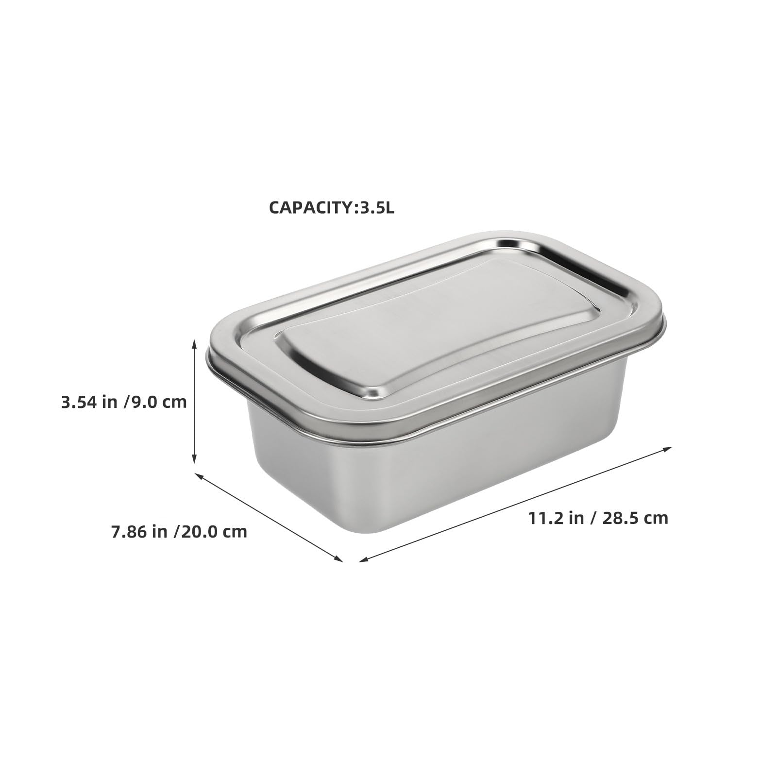 Wiederverwendbarer Edelstahl Gefrierbehälter 35 L mit Deckel Stapelbare Eiscreme und Lebensmittelbox für Kühlschrank und Gefrierschrank