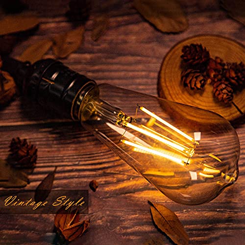 LED Vintage Edison-gloeilamp, Edison E27-schroeflamp 4W (40W-equivalent) Retro energiebesparende vintage gloeilamp… - Afbeelding 6