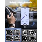 Wireless Car Charger Auto-Clamping Air Vent Car Mount 15W Fast Charging - Image 4