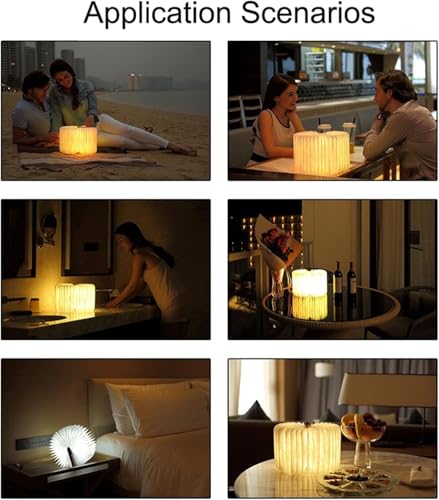 Image of XERGY USB Rechargeable Wooden LED Book Lamp with 3 Color Modes, Foldable 360 Design, 1000mAh Battery - Mood Lighting, Night Light, Table & Bedside Decorative Lamp Unique Gifts for Book Lovers