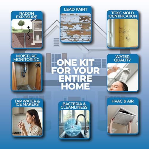 #1 Essential Home Inspection Testing Kit by Detekt® – Comprehensive Air, Water, & Hazards Screening – Made in USA – Instantly Detect Lead, Water Quality, Mold, Bacteria, Radon Gas, HVAC & Foundation - Image 3