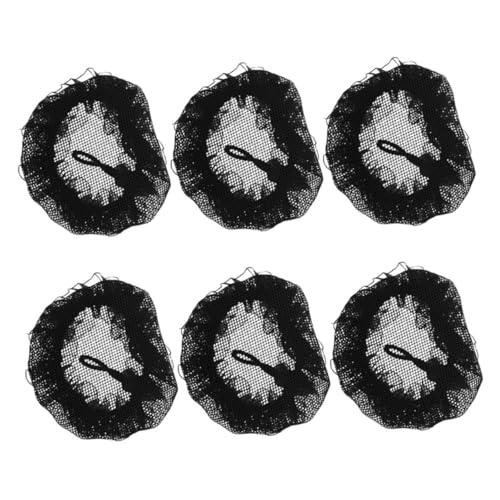 FRCOLOR Red Elástica Para Cabello Borde De Encaje 6 Unidades Talla Grande 9,5 Cm Para Moño Profesional Mujer Auxiliares Vuelo Empleadas Banco Uso Laboral