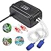 Aquarium Luftpumpe, Aquarium Sauerstoffpumpe mit Doppel Auslass Luft ventil Aquarium Air Pump für Aquarien von 3.8-300 L, 20-40dB Leise Regelbar Aquarium Luftpumpe (300L/H)