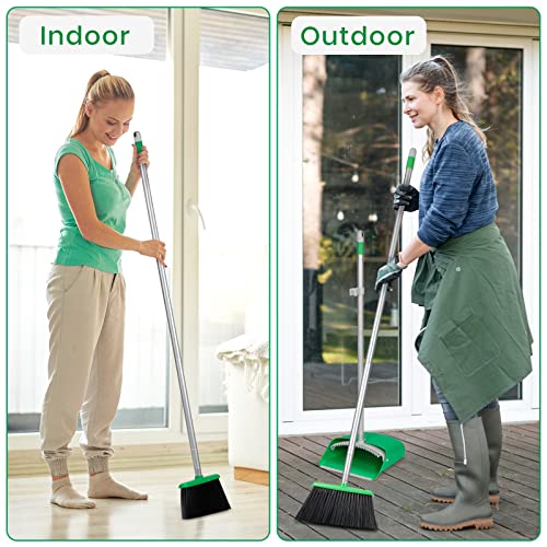 Image of TreeLen Broom and Dustpan Set - Simplify Cleaning Your Home Ktichen Office with Ease