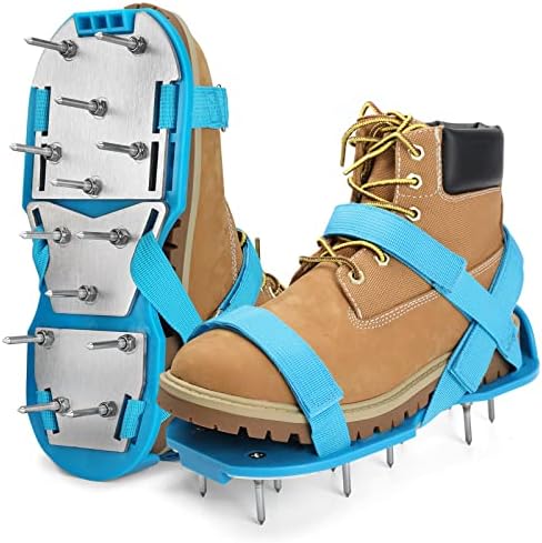 DenForste Lawn Aerator Shoes for Grass - Pre-Assembled Grass Aerator Shoes for Lawn - Soil Yard Aerator Tool for Aerating Patio Garden