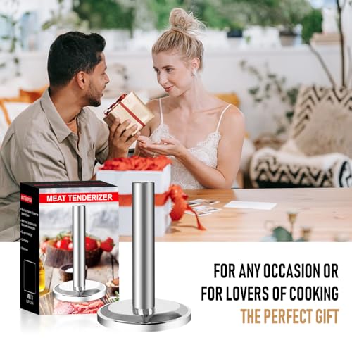 KEJJRIUTN Meat Pounder Tenderizer, 304 Stainless Steel Thickened Weighted Meat Hammer, Round Chicken Flattener Tool ﻿ by KEJJRIUTN - Image 7