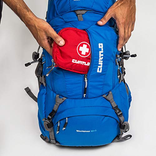 Mochila Cargueira Mountaineer 40+5L - Com Rain Cover Curtlo Azul