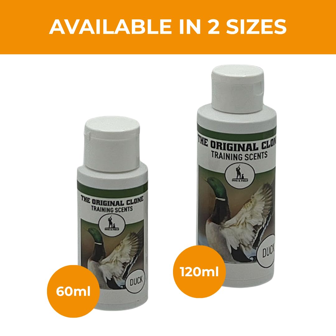 Dog & Field The Original Clone Dog Training Scents Gundog & Scent Training con fagiano, anatra, coniglio e gallo cedrone liquido profumato (anatra, 120 ml)