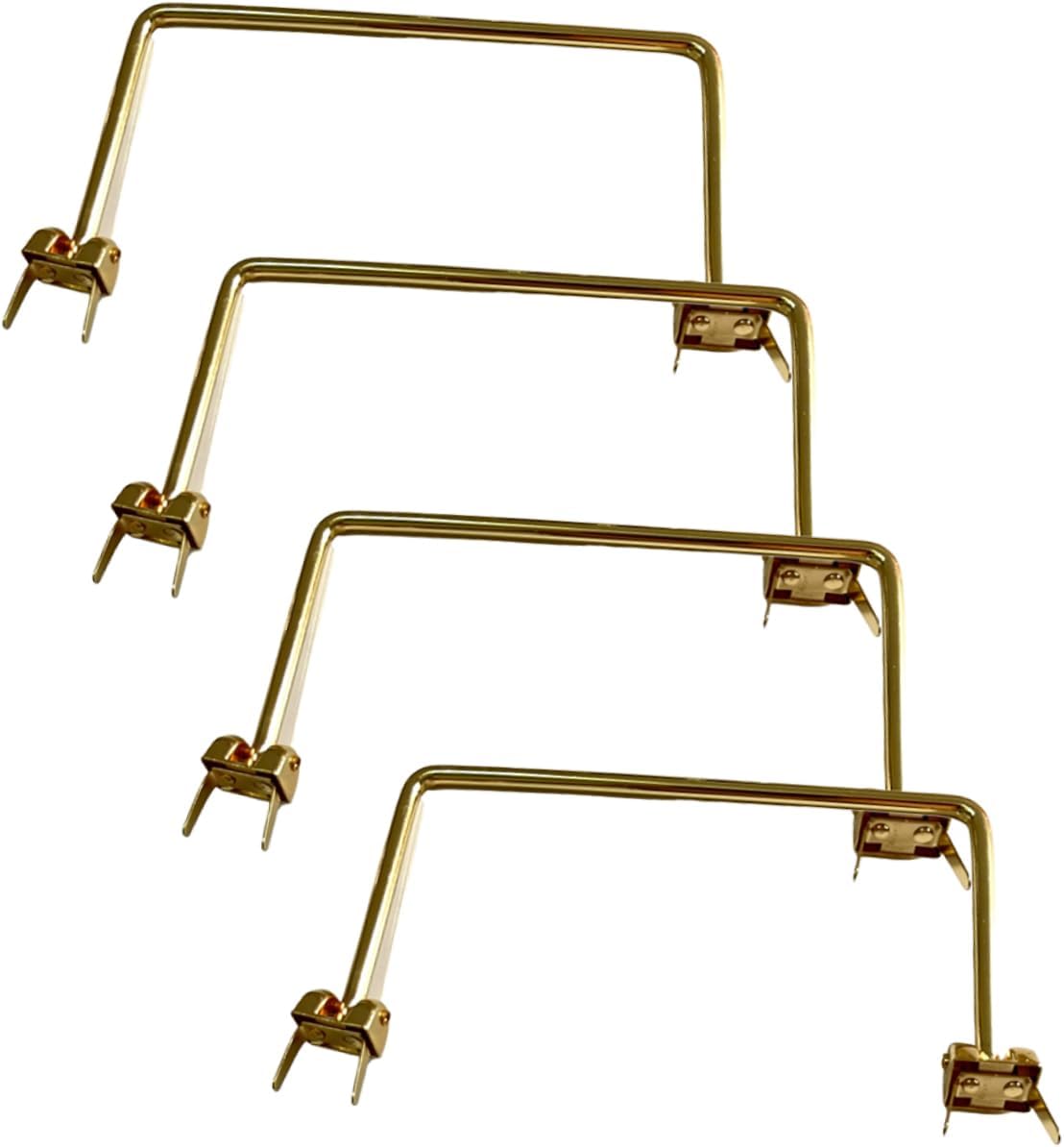 WOONEKY Gold Box Handles Replacement 4 Pcs Iron for Jewelry Cases