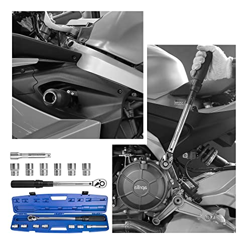 Uyecove 1/2-Inch Drive Click Torque Wrench Set, 10-160 Ft-Lb/13.6-217Nm, Dual-Direction Adjustable 72-Tooth 1/2" Torque Wrench Kit, With Extension Bar & Socket Set -8Pcs Black #TOP6