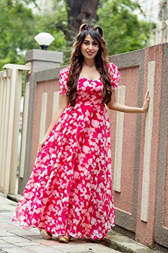 Shasmi Women's Georgette Digital Printed Maxi Dress for Women (Maxi Dress 39) 2 Shasmi Women's Georgette Digital Printed Maxi Dress for Women (Maxi Dress 39) - Image 2