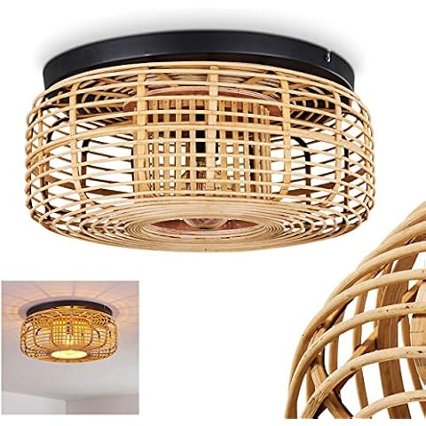 Lámpara de techo vintage de ratán HOFSTEIN Mongolia Cover