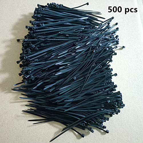 Zip Ties 500 Pcs 4 Inch Cable Zip Ties, Premium Plastic Wire Ties With 40 Lbs Tensile Strength, Uv Resistant Cable Ties, Self-Locking Black Nylon Tie Straps #TOP4