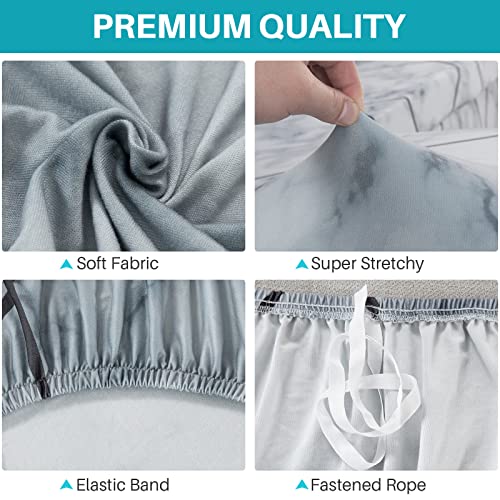 Okyuk Sectional Couch Covers L Shape Sofa Covers With 4Pcs Pillow Covers, Printed Stretch 2Pcs Sofa Slipcovers For 3 + 3 Seaters, Chaise Sofa Furniture Protector For Living Room Pets Kids #TOP3