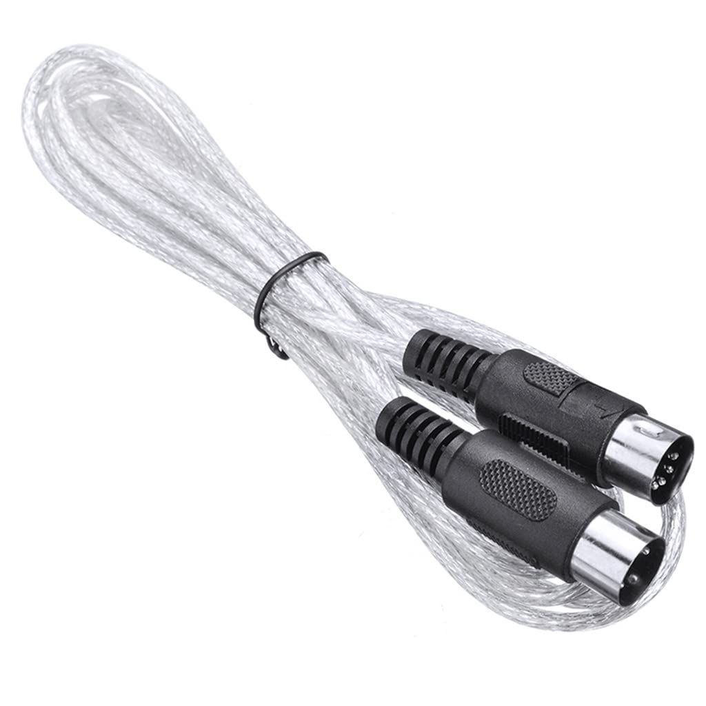 Kabel audio, kabel instrumentalny, kabel MIDI 5-pinowy męski na złącze audio Klawiatura Linia gitarowa 3M/10ft Midi Electric Piano Cables (Kolor: Jak pokazano, Rozmiar: Jeden rozmiar)