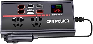 Car Inverter, Portable Charging Converter for Auto, 200w Car Power Inverters, 12v/24v DC to 110v/220v AC, USB Fast Charger, Compact Design for Travel and Use