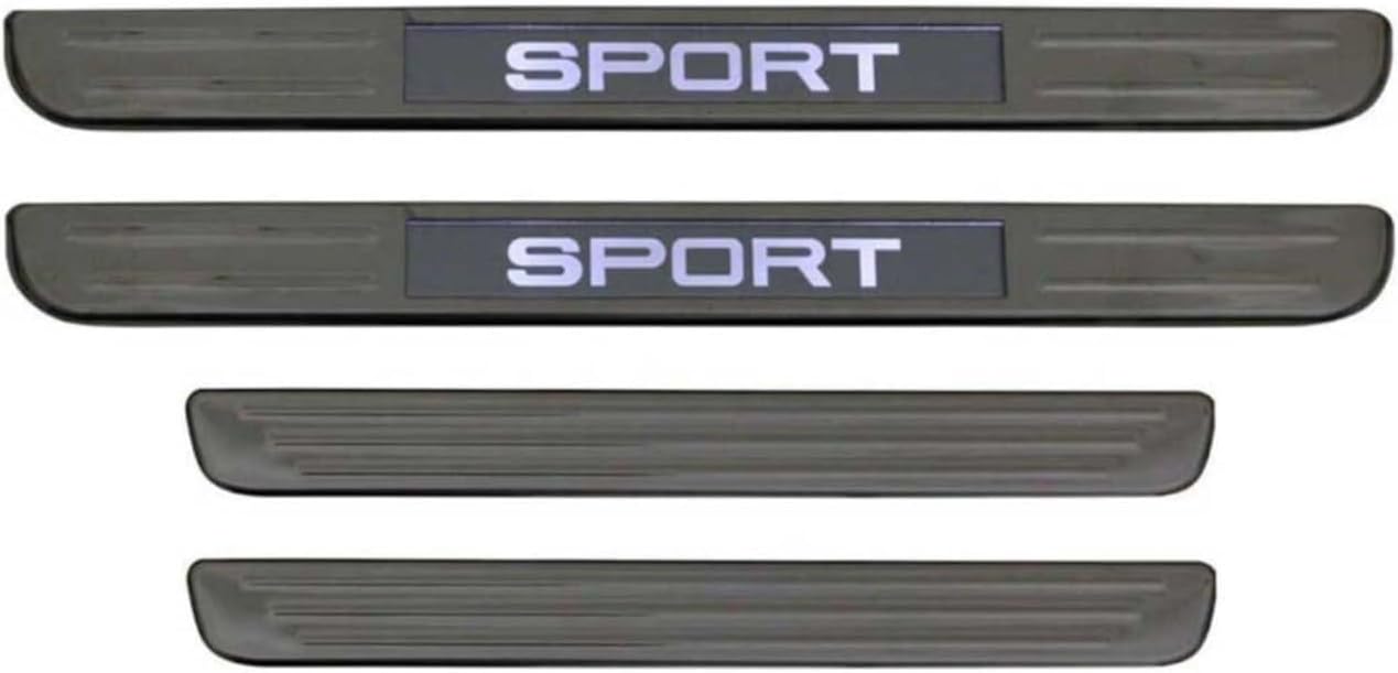 OMAC Door Sill Scuff Illuminated for VW Tiguan 2018-2024 Sport S.Steel Dark 4Pcs