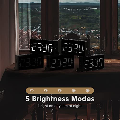 Digital Alarm Clock, 7.5" Led Big Number Clock For Bedroom With 2 Alarms,Usb Charging Port,Battery Backup,Dimmer,Adjustable Volume,12/24H,Simple Plug In Digital Clock For Home Bedside Desk Nightstand #TOP2