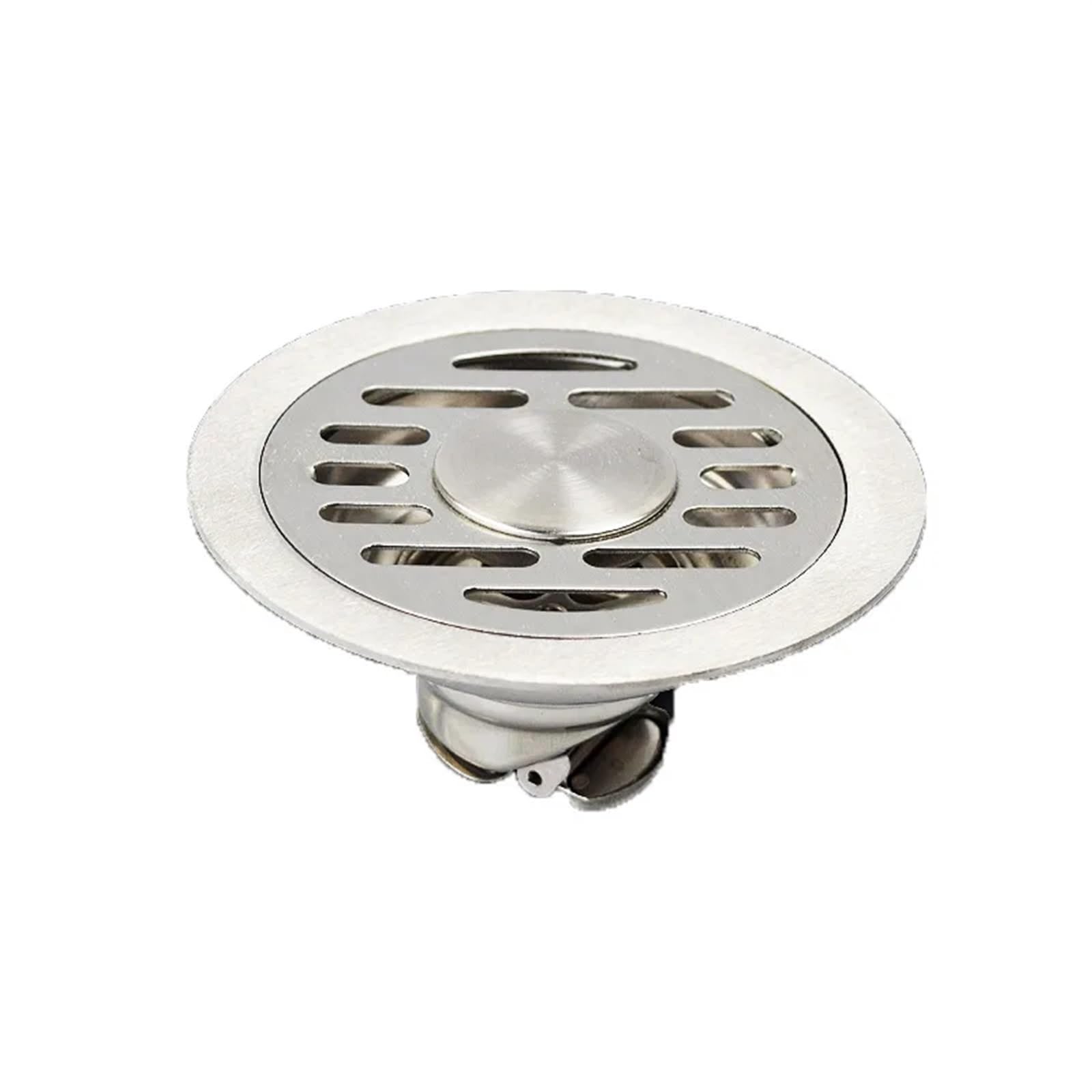 Drain de sol durable acier inoxydable 304 avec sa grille de vidange ronde pour douche et cuisine