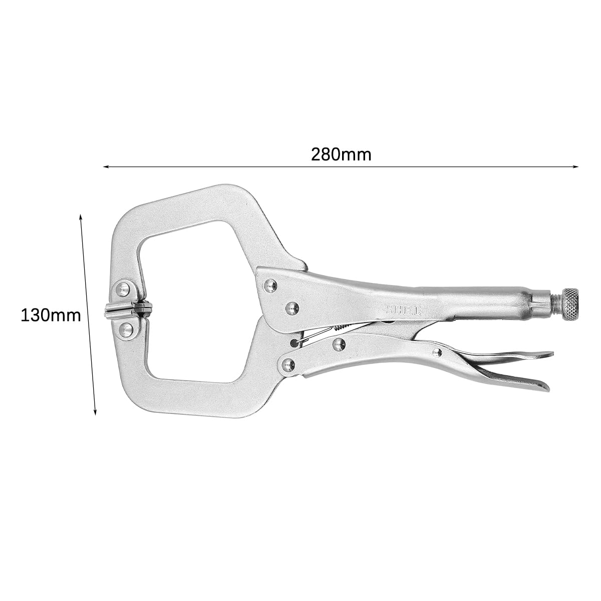 Lot de 2 serre-joints pivotants en acier de 27,9 cm avec embouts pivotants - Pince en C en acier durable de 275 mm pour travail du métal - Soudage