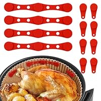 Accessori Friggitrice Ad Aria,12 Pezzi Clip Magnetiche In Silicone per Carta forno per friggitrice ad aria