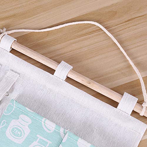 Image of Axgo 1 Packs Over The Door Magazine Storage, 4-Pocket Wall Hanging Organizer Closet with 2 Hooks, White