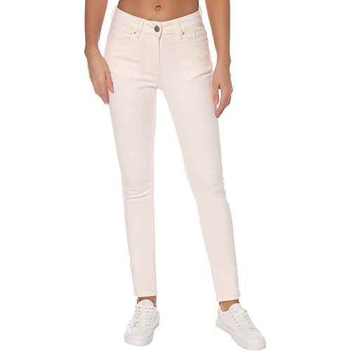 Resfeber Women's Ripped Boyfriend Jeans Stretch Distressed Jeans Capri Mom Jean with Hole