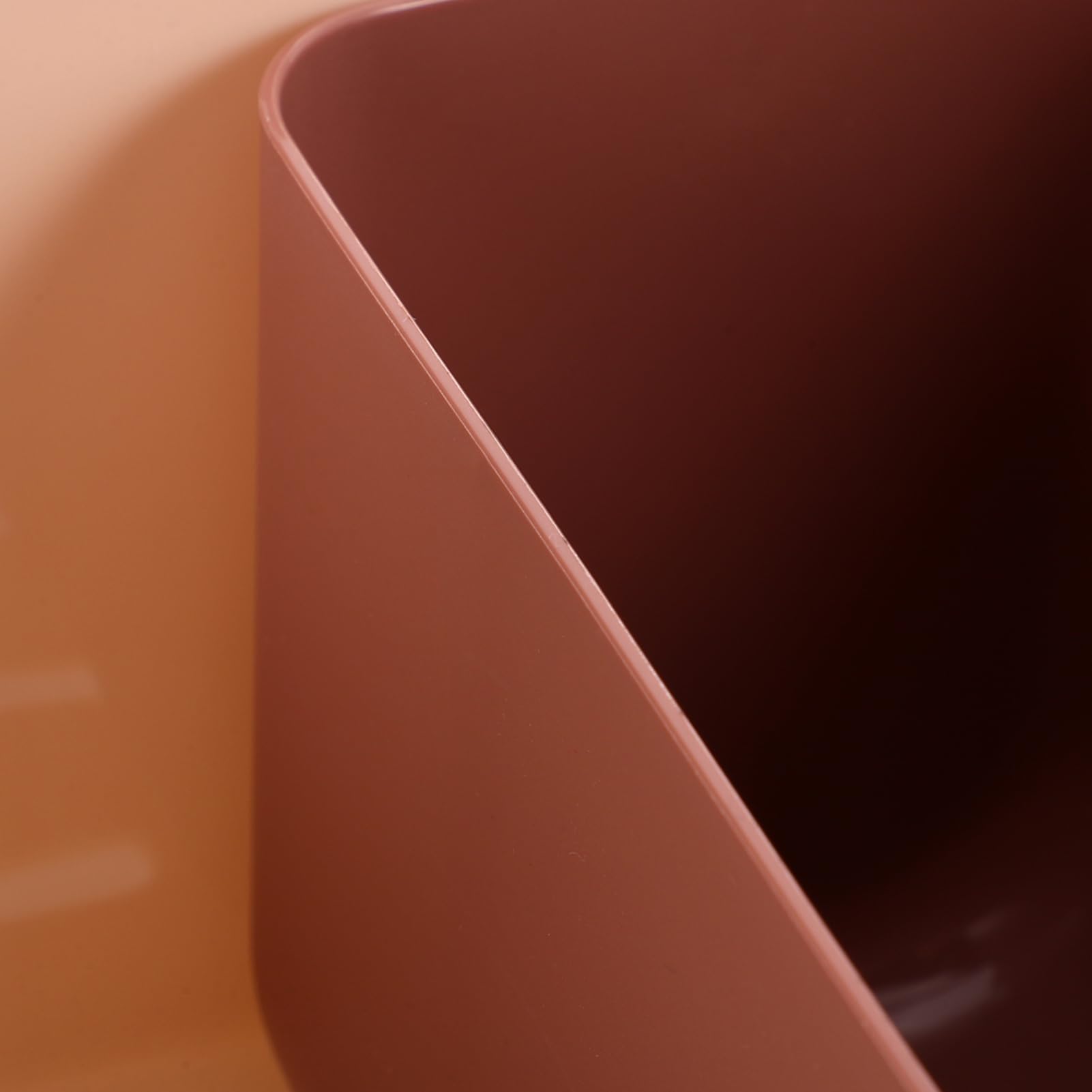 Cesta de Ducha Portátil Rosa de Pp y Tpr, Estilo Nórdico | Compacta y Fácil de Limpiar, para Cocina y Tocador, Organiza Artículos Pequeños con Formato Cesta