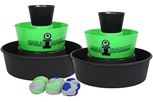 Bullseye Outdoor Target Toss Bucket Game For Kids Adults - Classic Yard Games
