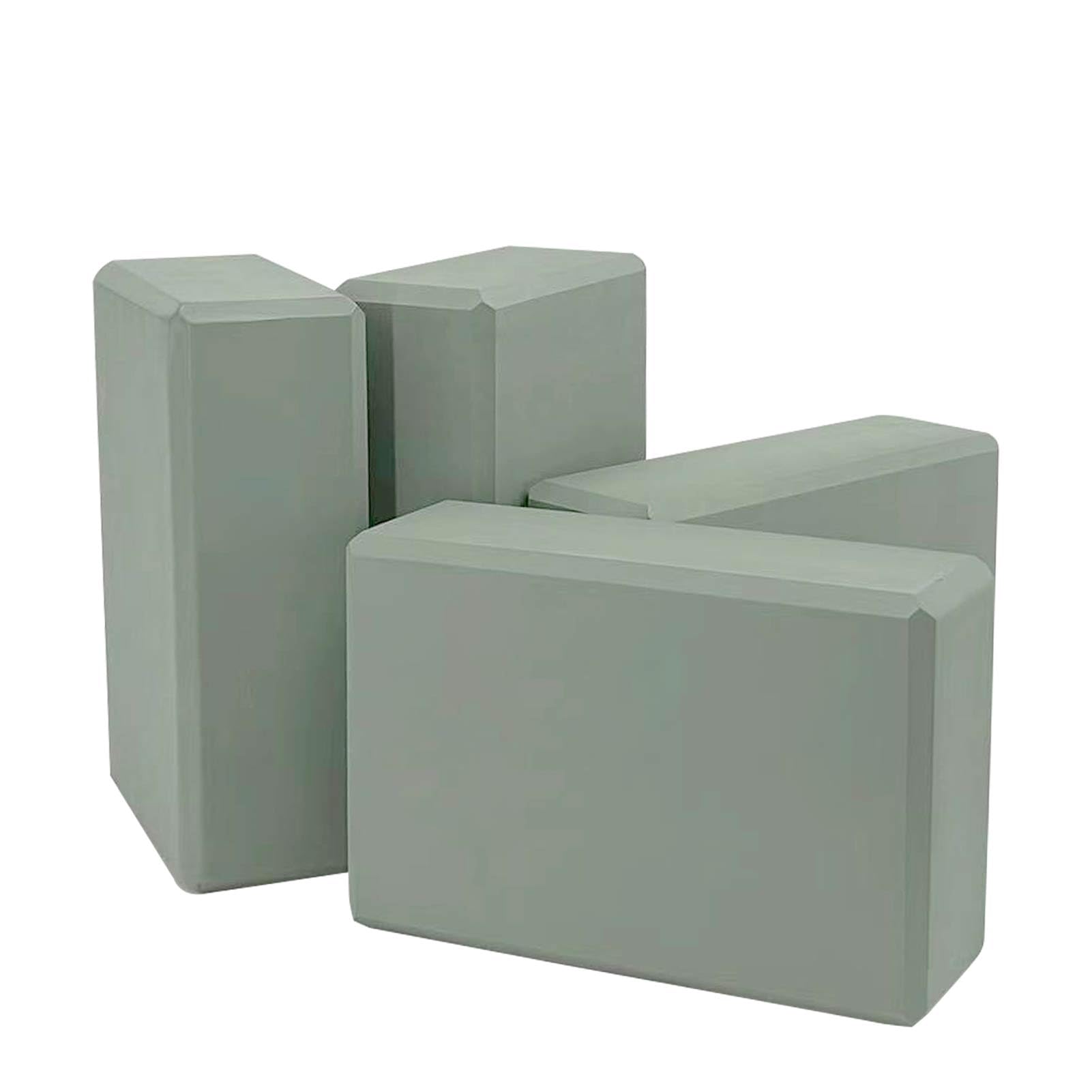 Yoga Blocks 4 Pack - Premium EVA Foam Bricks for Pilates Workout, Stretching, Meditation - Yoga Brick for Flexibility, Balance, Spine Strength, Non-slip and Lightweight Exercise Blocks