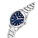 GUESS Men's 44mm Watch - Silver Tone Bracelet Blue Dial Silver Tone Case