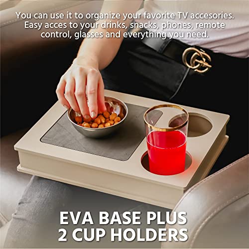 Sofa, Couch, Bed, Tv And Lap Tray Table For Eating With Eva Base And 2 Cup Holders. Remote Control And Cellphone Holder. Arm Rest Organizer. (Fendy) #TOP1