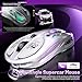 M235 Wireless Gaming Mouse, 65g Ultra-Lightweight, Hollowed-Out Sports Car Design, 4800 DPI, Tri-Mode (2.4G/BT/Wired), 8 Programmable Buttons, RGB Lighting, 1000Hz Polling Rate (Silver Frost)