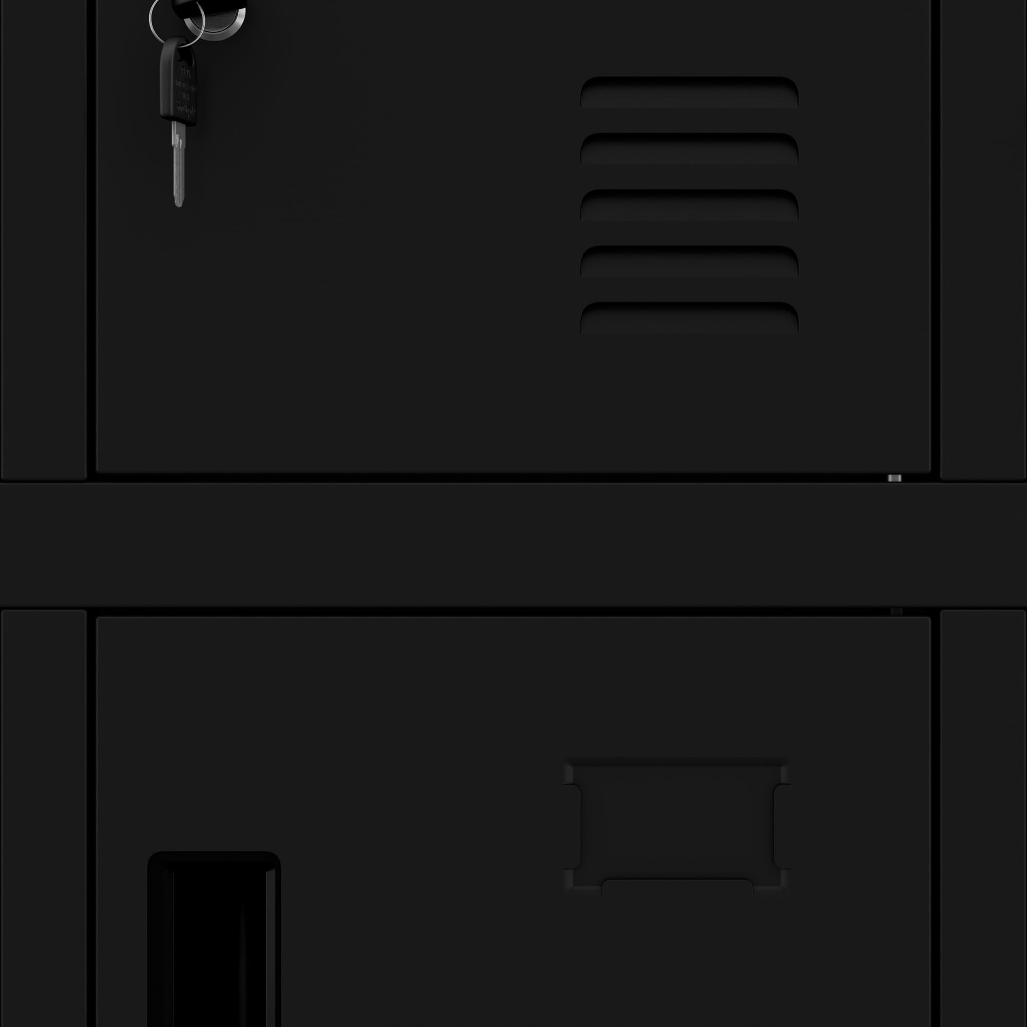 Jan Nowak Umkleideschrank 5B4A Fächerschrank Schließfachschrank mit 20 Fächern Wertfachschrank Metall Pulverbeschichtung 172 cm x 136 cm x 45 cm (H x B x T) (Schwarz)