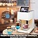 WISHILO® 600DPI High-Resolution Portable Auto Coffee Latte Art Maker - WiFi Smart Food Printer, DIY Custom Designs for Coffee Foam, Desserts (Parties, Cafes, Offices, Christmas), with a Camera