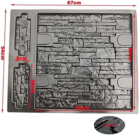 Walk Stone Maker,Concrete Mold,Paving Mould Plastic Molds Wall Concrete Plaster Garden House Wall Stone Tiles Stone Mold Cement Bricks Maker Mould Decorative Moulds Paving Moulds