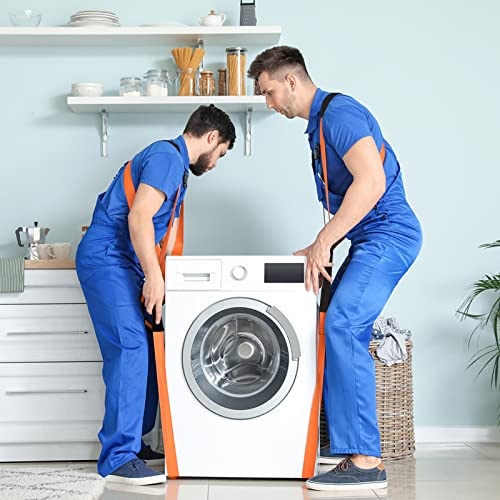 Image of Moving Straps, 2-Person Lifting and Moving System Shoulder Belt for Carry Heavy Furniture, Appliances, Mattresses, Easily Secure to Lift Heavy Objects up to 800 lbs(Orange)