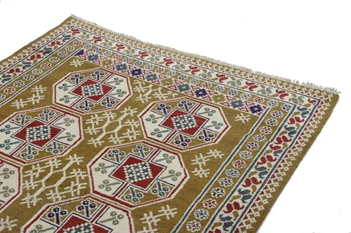 Tapis d'Orient Afghan Akhche noué main en laine de haute qualité - 4