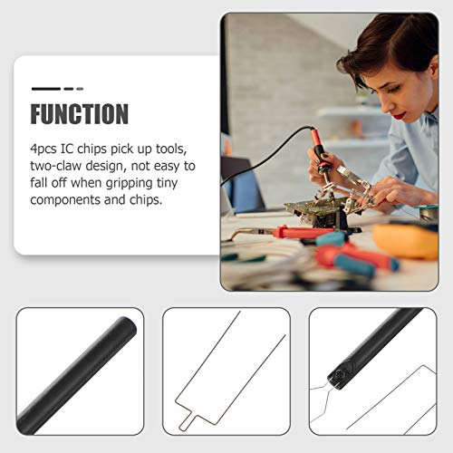 DOITOOL 4Pcs IC Chip Extratores Antiestática Alicate Clipe IC Chip Componente Interruptor Chave Extr