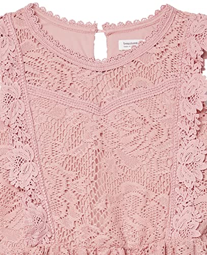 Beautees Girls' Sleeveless Victorian Lace Hi-Low Dress, Blush, 8 #TOP5