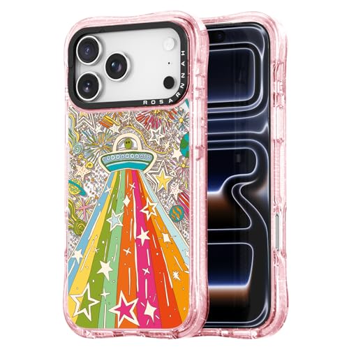 Protection militaire iPhone Pro Rosarnnah 17GPR coque antichoc chute 6m rose amusant