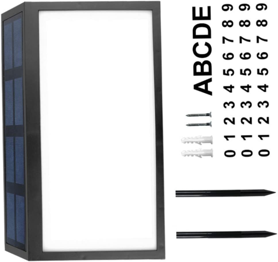 Solar House Number Sign Light Led Outdoor Address Lamp Solar Wall Lamp for Garden