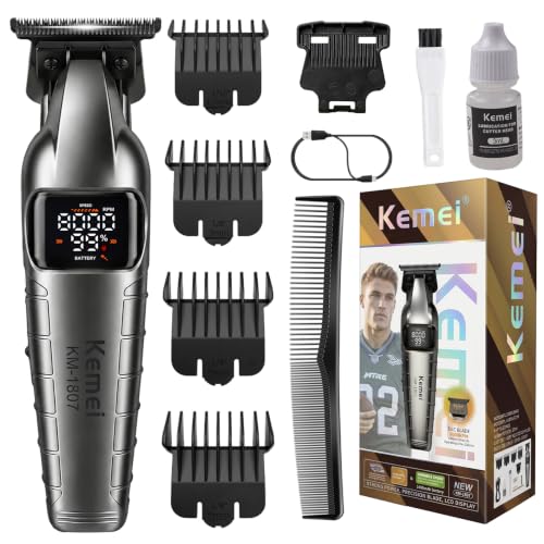 KEMEI 1807 Recortadora de Barba Hombre Eléctrica, Cortapelos Inalámbrico