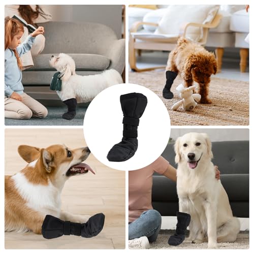 Dog Paws Recovery Shoe,Hundeschuhe Pfotenschutz Outdoor,rutschfeste Hundesocken,Haustierwunden Verhindern Lecken,Verband Hund Pfotenschutz,Leckchutz Hund Pfote,Geeignet für postoperative Genesung (XL)