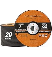 Shawya 20 Pack Cut Off Wheels 7 Inch Cutting Wheel 7”x1/16”x7/8” Metal & Stainless Steel Cutting ...