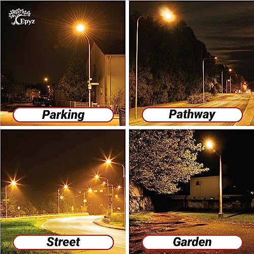 Image of Epyz 30 Watt Grey Solar Street Lights with Remote, 208 LEDs, Motion Sensor for Garden, Street, Lawn, Patios and Pathways [ with Out Pole ] [ Pack of 1, Warm Yellow ]
