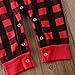 Infant Baby Girls Ruffle Plaid Jumpsuit Romper Long Sleeve One Piece Outfit Fall Winter Christmas Clothes (Ruffle Red Plaid, 3-6 Months)