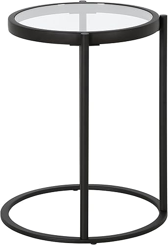 Miniatura 8 de Duxbury - Mesa auxiliar redonda de 16 pulgadas de ancho en bronce ennegrecido