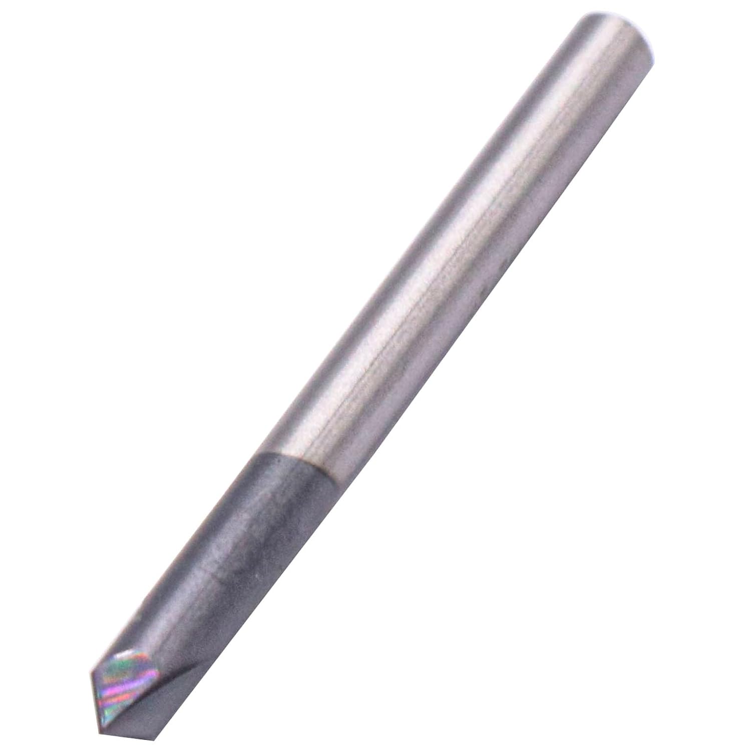 BestParts 5pcs High Performance Solid Carbide End Mill, Chamfer Mill - Single End - AlTiN Coated, 2 Flute, 90° Chamfer Angle, 1/8" Cutting Diameter, 1/8" Shank Diameter, 1-1/2" Overall Length